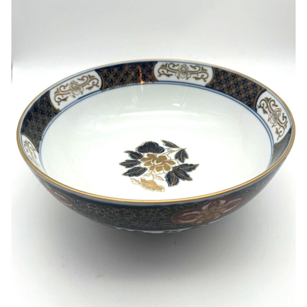 Gold Imari 10” Diameter Bowl Hand Bowl hand-painted Japan 5-1/2" H Vintage